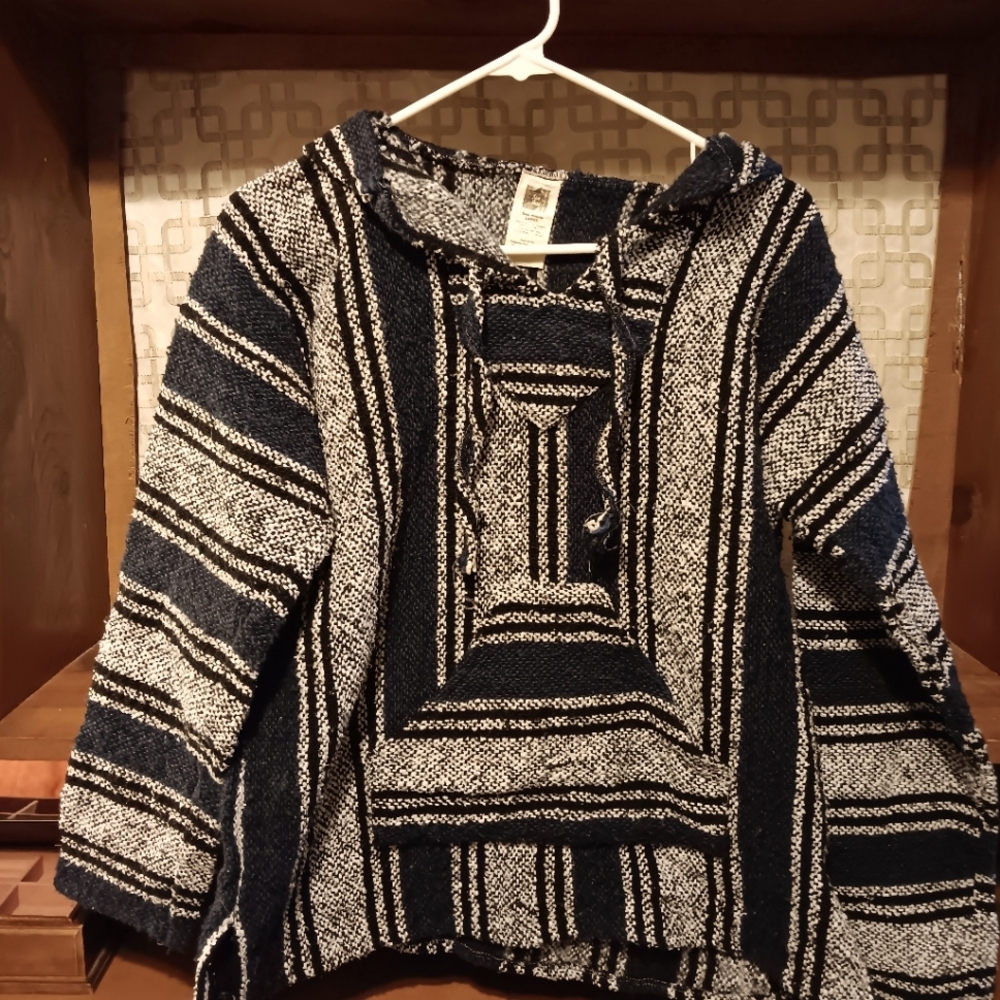 Black and Grey Baja Hoodie